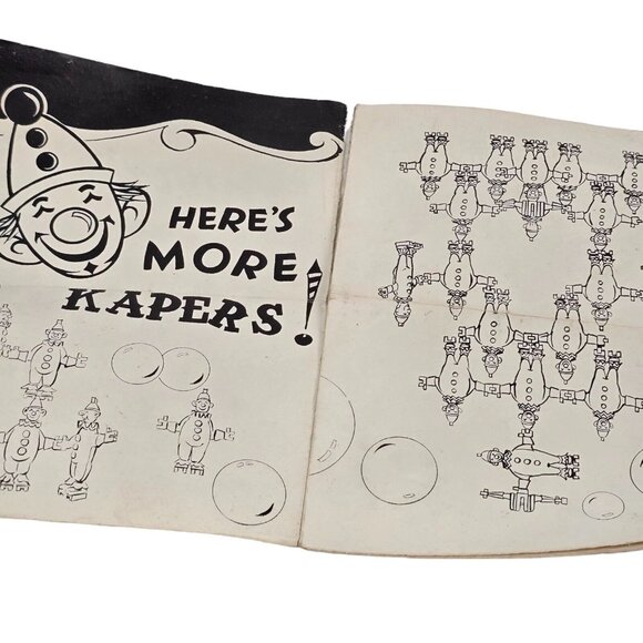 Marx Klown Kapers Toy Set Instructions Replacement Ephemera Clown USA Vintage - Picture 5 of 10